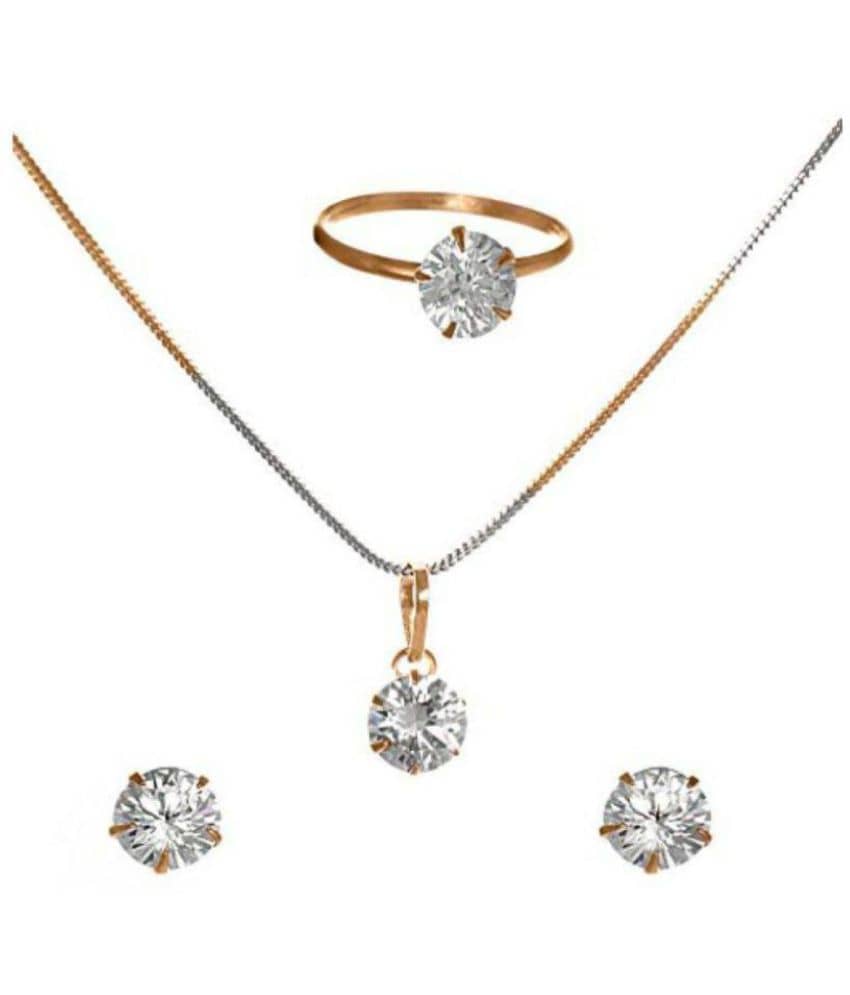 PUJVI - Silver Pendant set ( Pack of 2 )