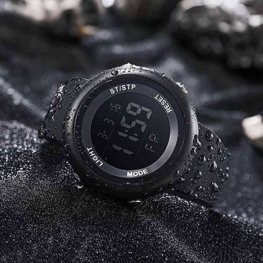     			Renaissance Traders - Black PU Digital Men's Watch