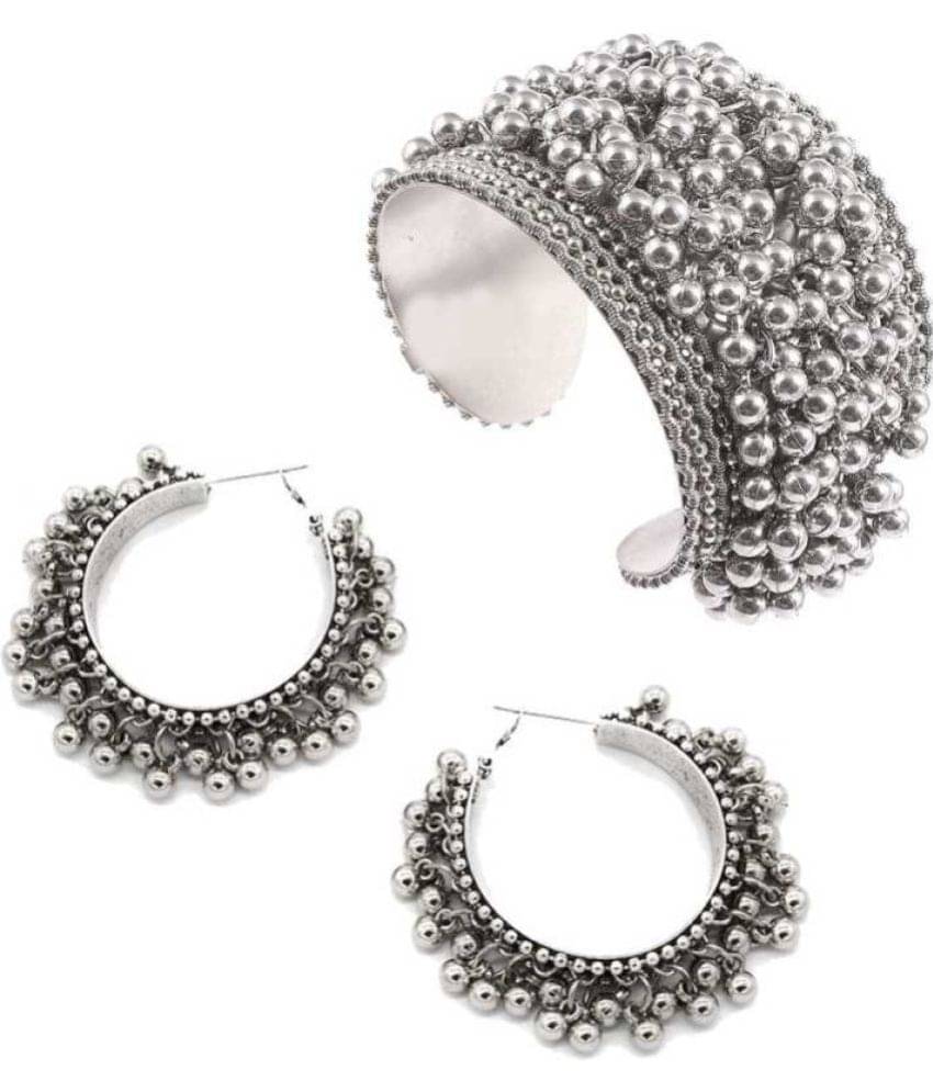 Sunhari Jewels - Silver Cuff ( Pack of 2 ) Sunhari Jewels - Silver Cuff ( Pack of 2 )
