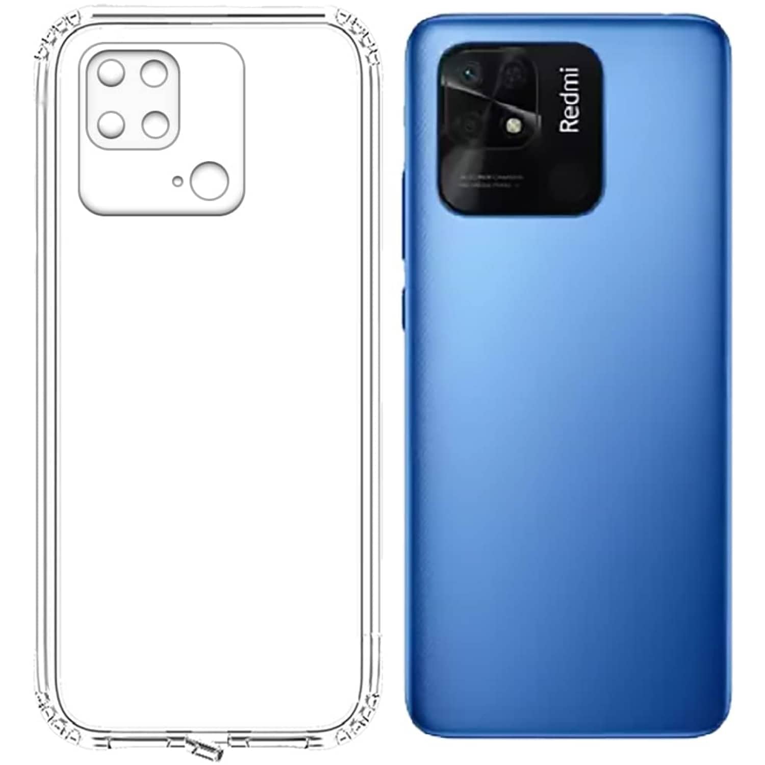 ZAMN - Transparent Silicon Silicon Soft cases Compatible For Xiaomi Redmi 10 ( Pack of 1 )