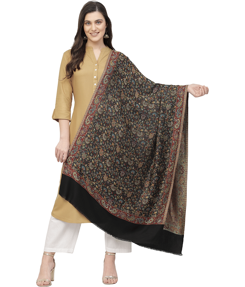 Anekaant Black Self Design Shawl - ( Pack of 1 ) - Dupattas & Shawls | Buy online on ZillyBuy