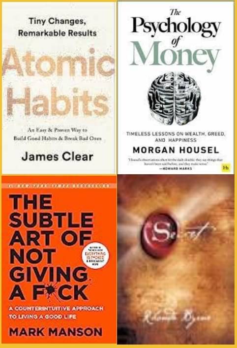 Atomic Habits+ The Psychology of Money + The Subtle Art + The Secret Atomic Habits+ The Psychology of Money + The Subtle Art + The Secret