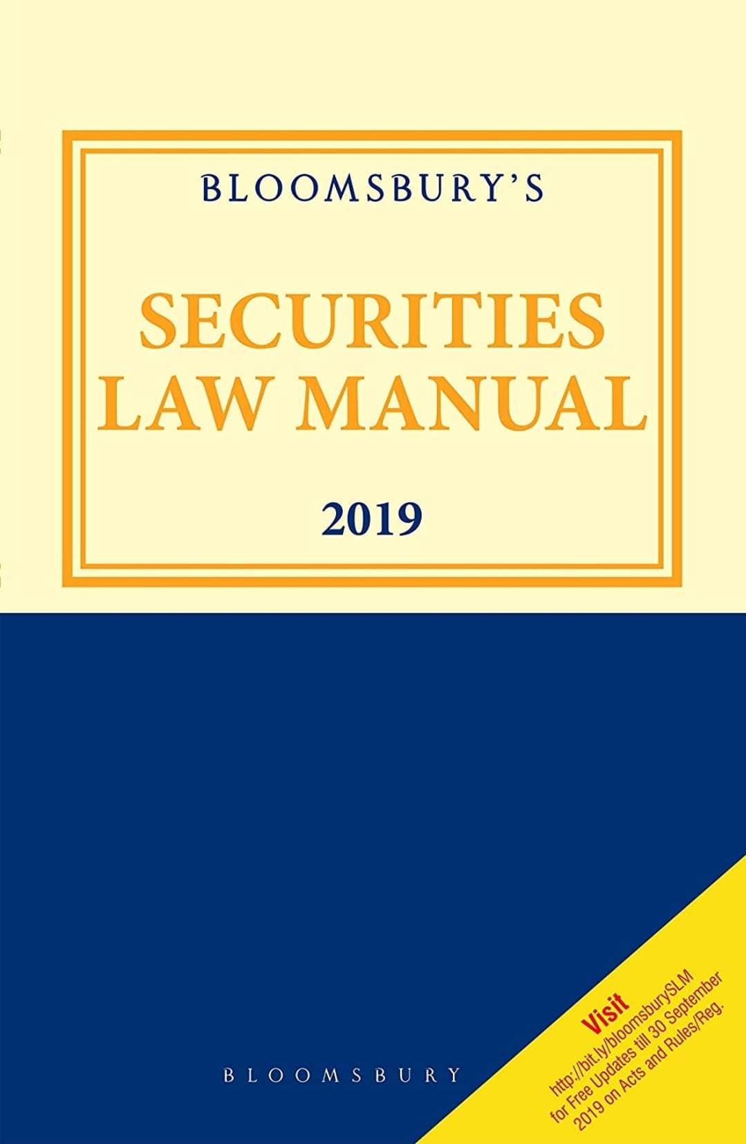 Bloomsbury Securities Law Manual, 2019 Bloomsbury Securities Law Manual, 2019