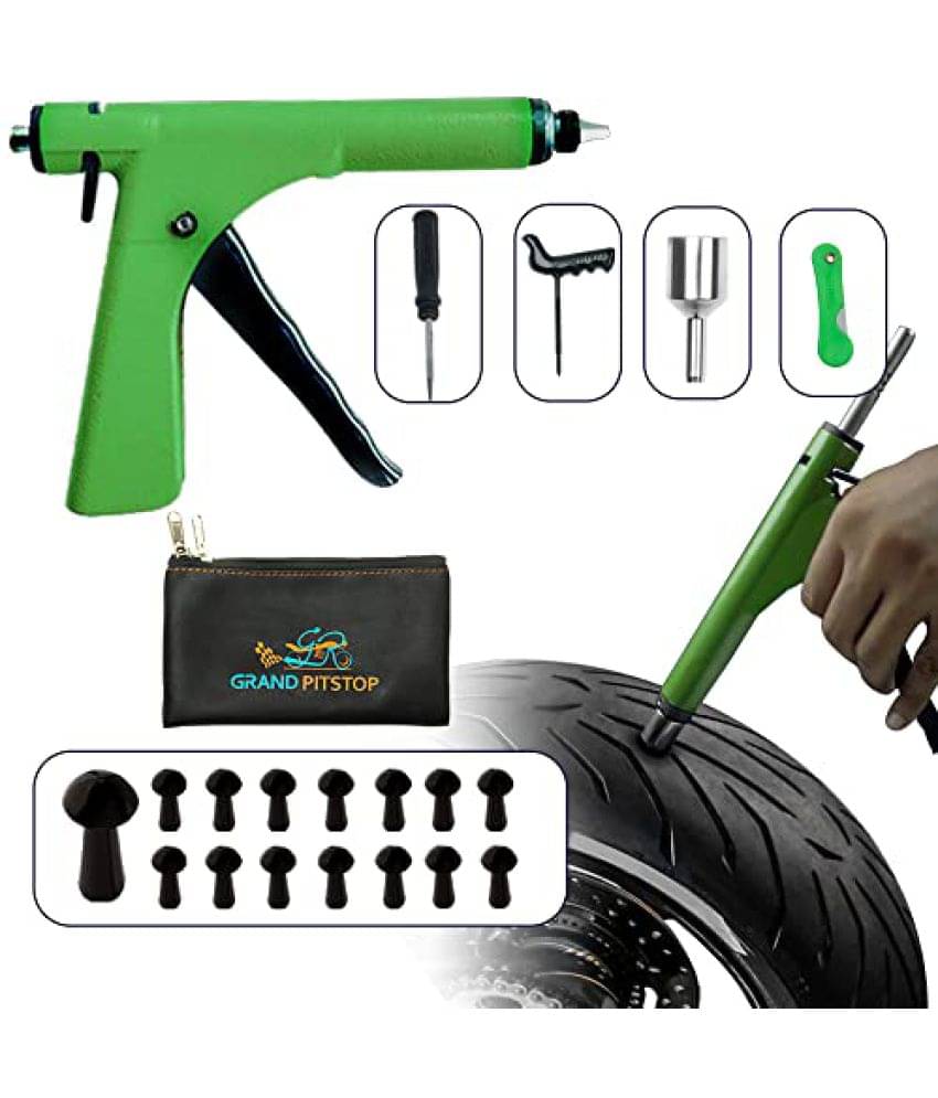 GRAND PITSTOP Replacement Mushroom Plugs for tubeless Tire Puncture Repair kit - for Cars, Motorcycles- Spare Plugs (Gun PK + 6 Plugs) GRAND PITSTOP Replacement Mushroom Plugs for tubeless Tire Puncture Repair kit - for Cars, Motorcycles- Spare Plugs (Gun PK + 6 Plugs)
