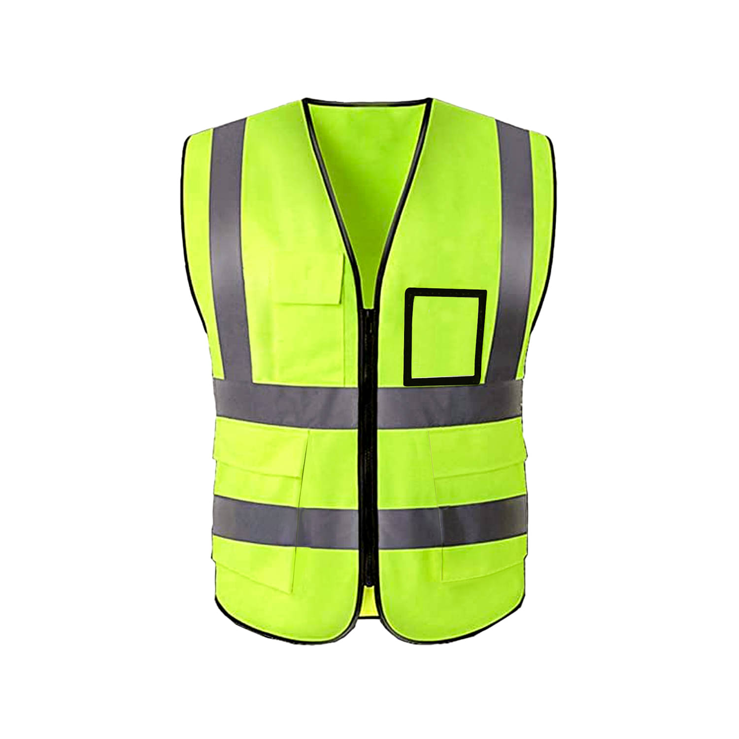High Visibility Reflective Safety Zipper Jacket with Pockets ( PACK OF 1) Green Safety Jacket High Visibility Reflective Safety Zipper Jacket with Pockets ( PACK OF 1) Green Safety Jacket