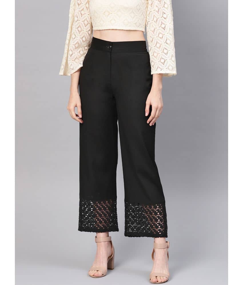 Juniper - Black Cotton Blend Women's Palazzo ( Pack of 1 )