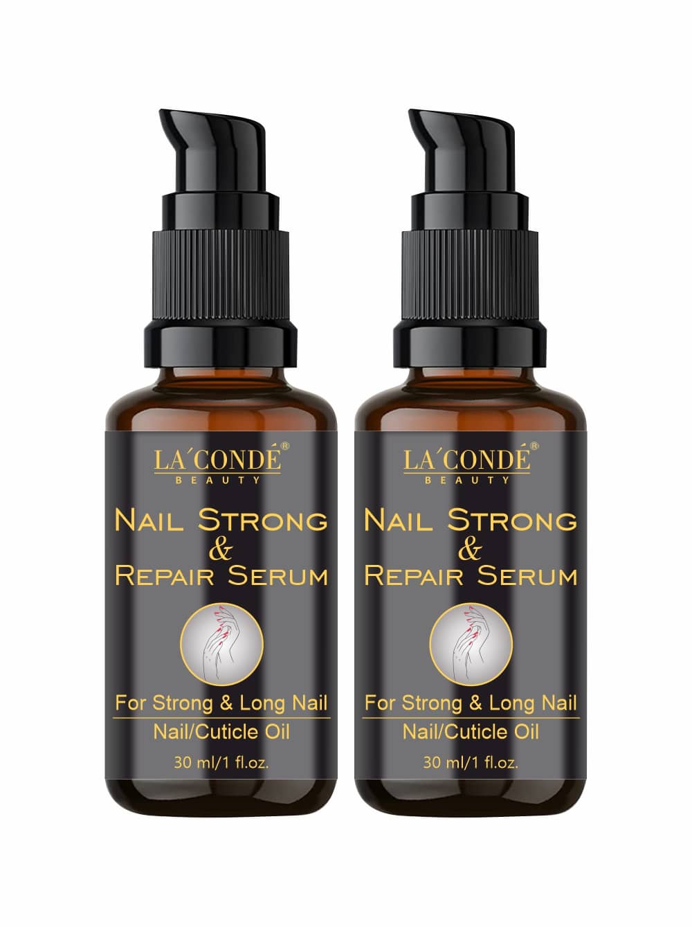 La'Conde Nail Repair Serum for Stronger Nails Liquid Nail Treatment 60 mL
