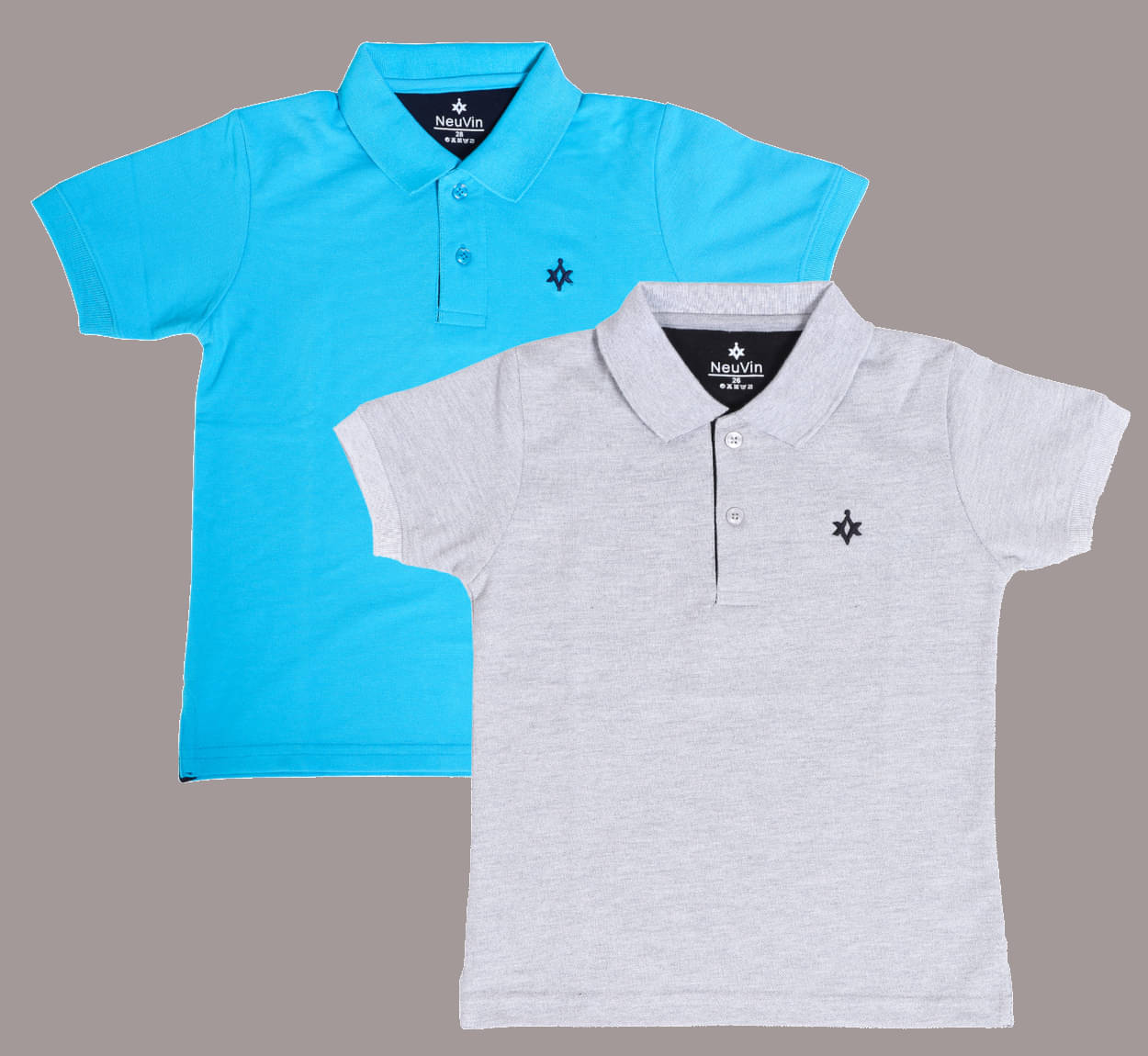     			NEUVIN Pack of 2 Boys Cotton Blend T-Shirt ( Multi Color )