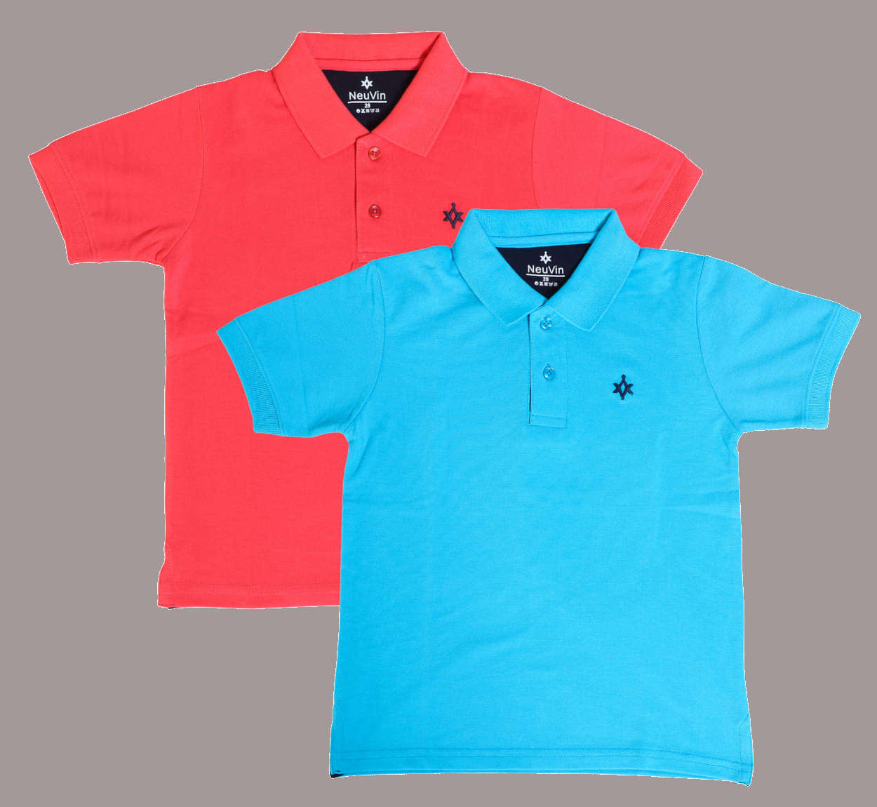     			NEUVIN Pack of 2 Boys Cotton Blend T-Shirt ( Multi Color )