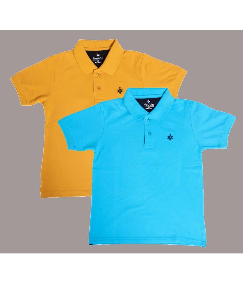 NEUVIN Pack of 1 Boys Cotton Blend T-Shirt ( Multi Color )