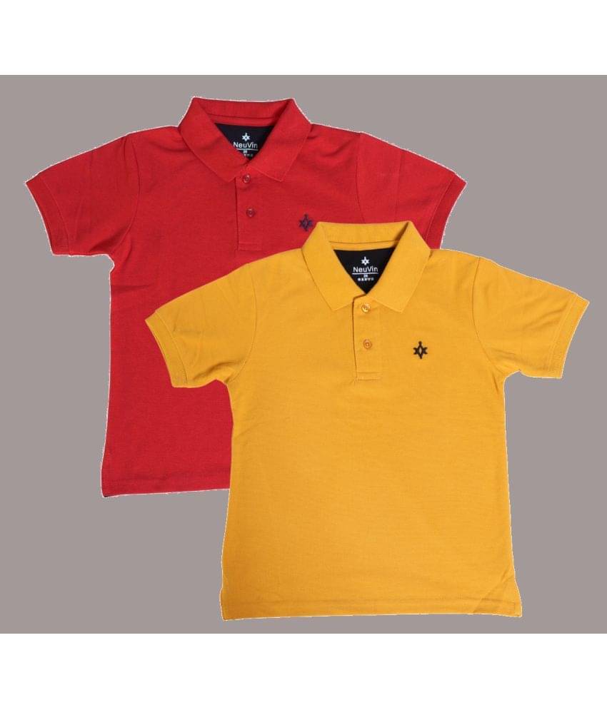     			NEUVIN Pack of 3 Boys Cotton Blend T-Shirt ( Multi Color )