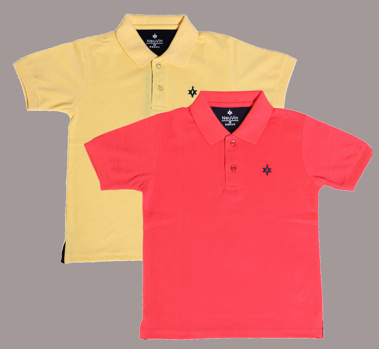 NEUVIN Pack of 2 Boys Cotton Blend T-Shirt ( Multi Color )