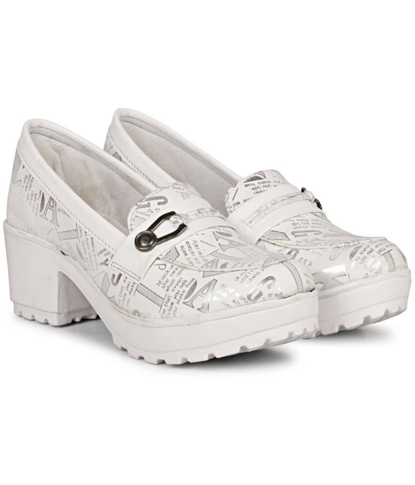 Saheb - White Women's Pumps Heels - Heels | Buy online on ZillyBuy