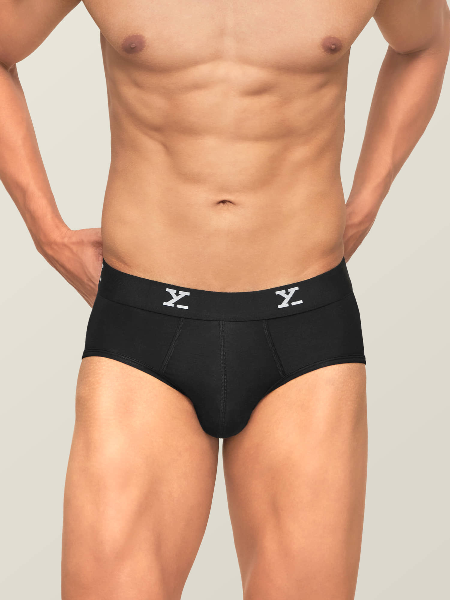 XYXX Pack of 1 Modal Briefs For Men's ( Black )