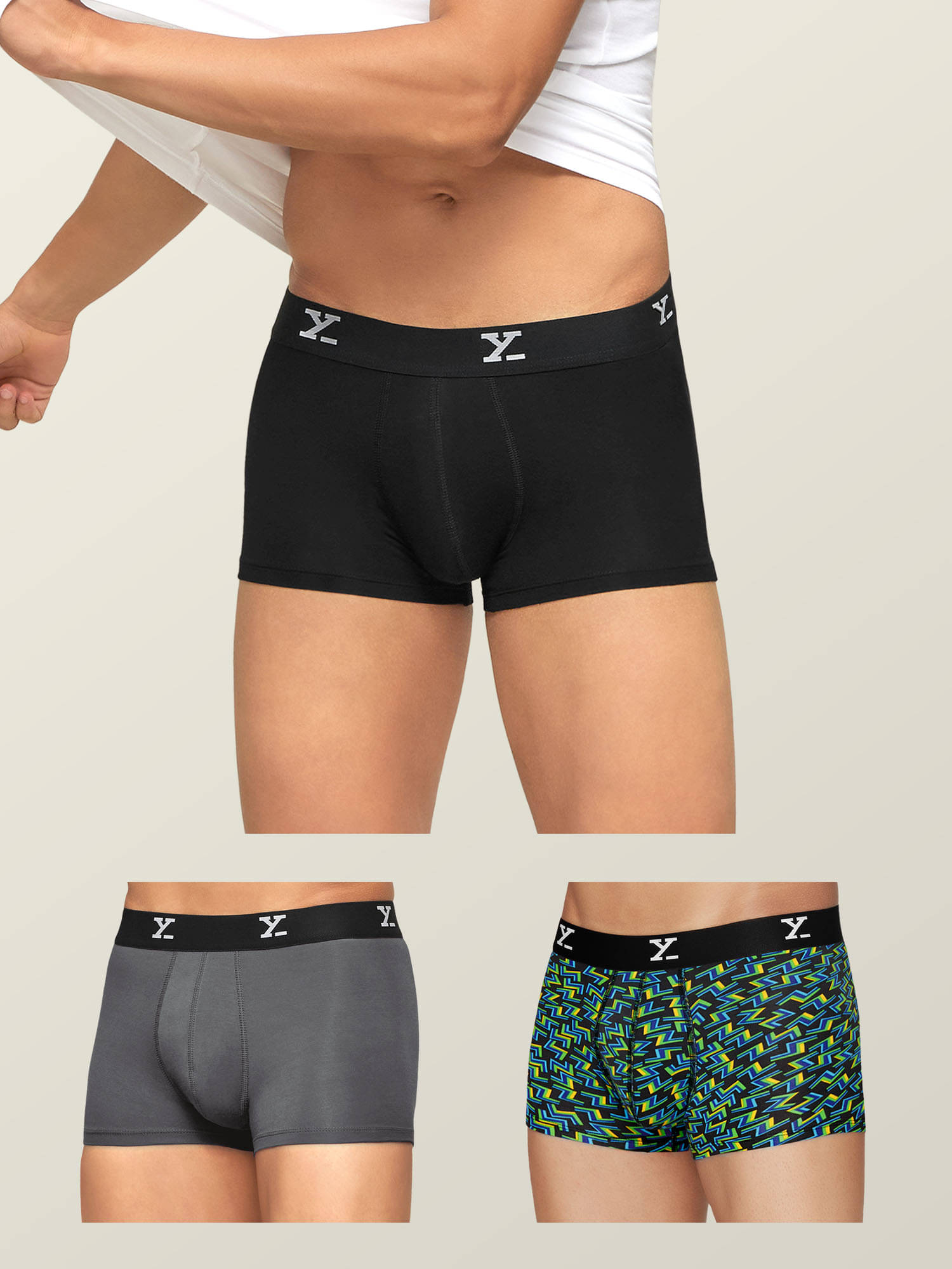     			XYXX Pack of 3 Modal Trunks For Men's ( Multicolor )
