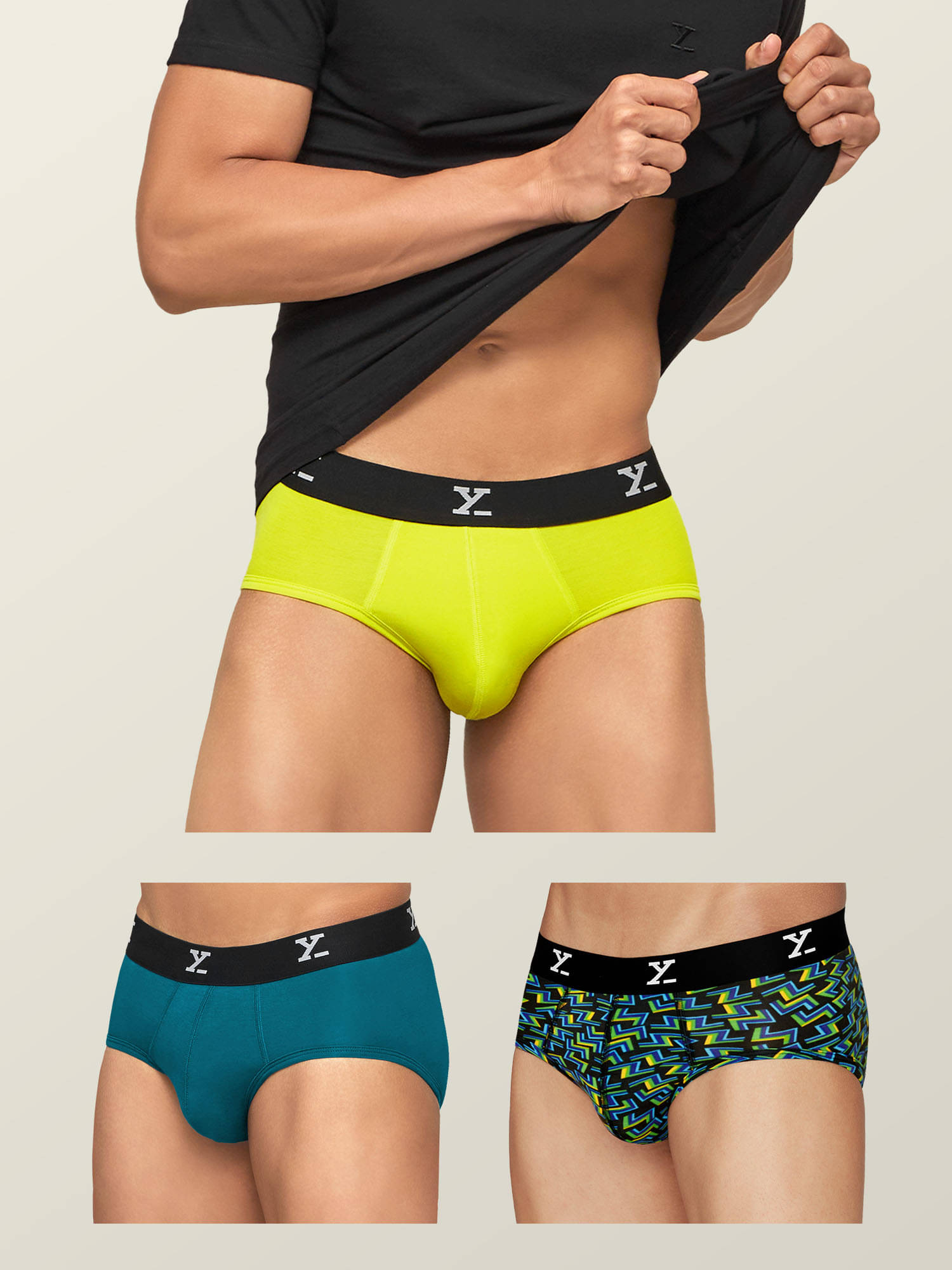     			XYXX Pack of 3 Modal Briefs For Men's ( Multicolor )