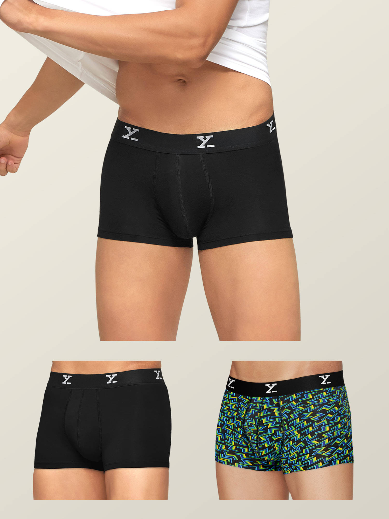     			XYXX Pack of 3 Modal Trunks For Men's ( Multicolor )