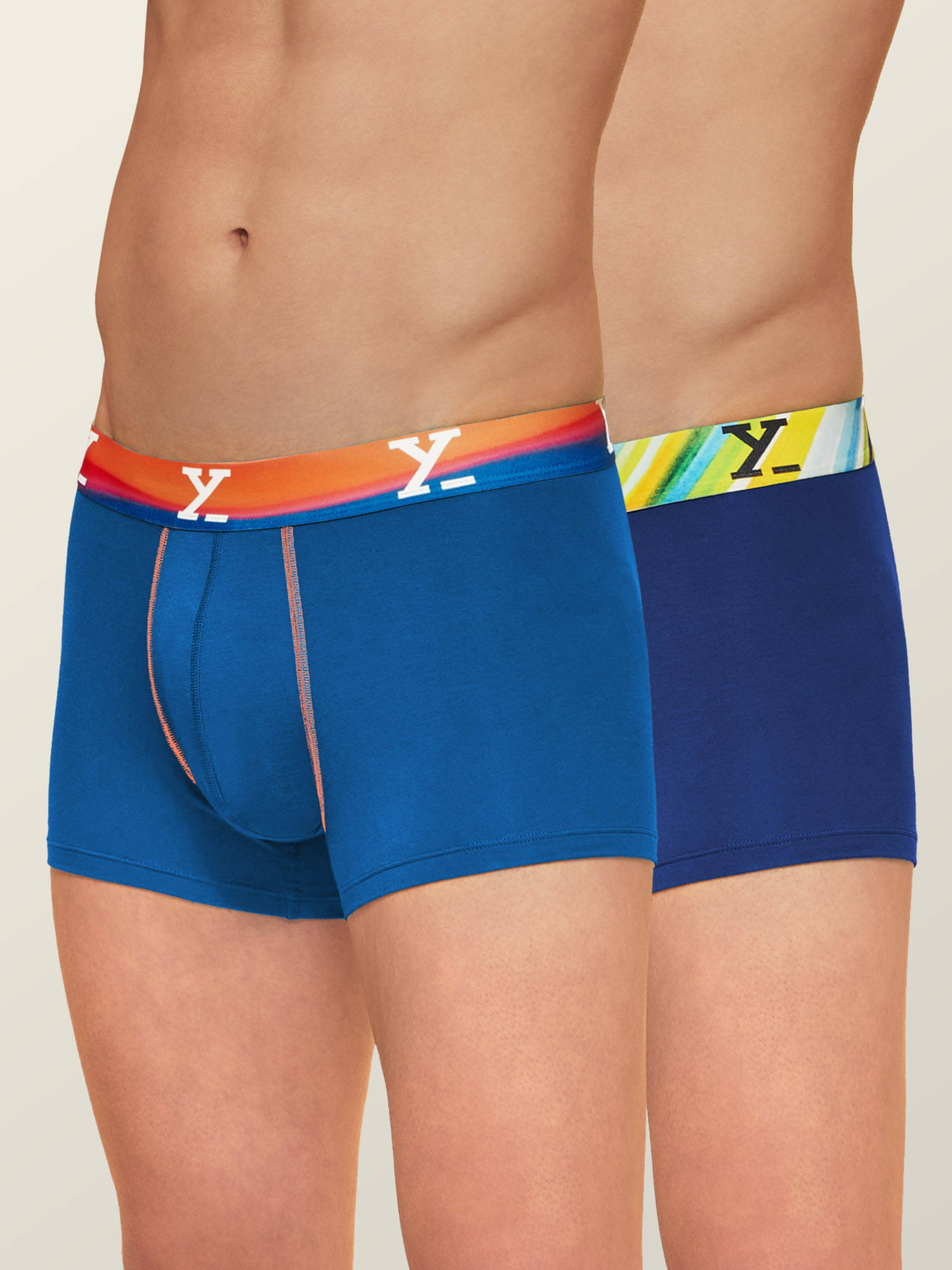 XYXX Pack of 2 Modal Men's Trunks ( Multicolor ) XYXX Pack of 2 Modal Men's Trunks ( Multicolor )