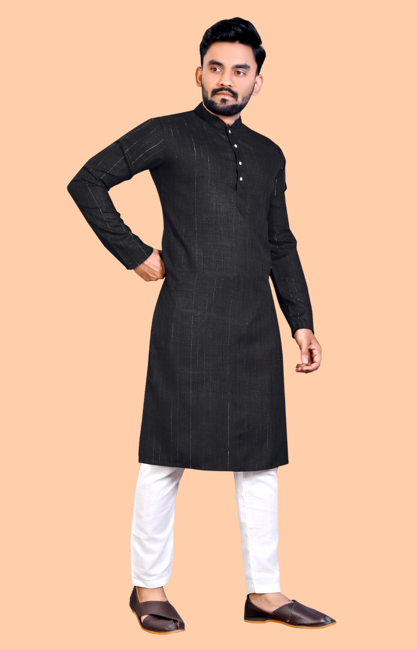YUG ART - Olive Green Cotton Regular Fit Men's Kurta Pyjama Set ( Pack of 1 ) - Kurtas & Kurta Sets | Buy online on ZillyBuy