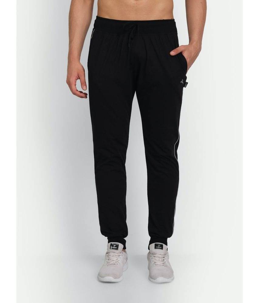    			Zeffit - Black Cotton Blend Men's Joggers ( Pack of 1 )