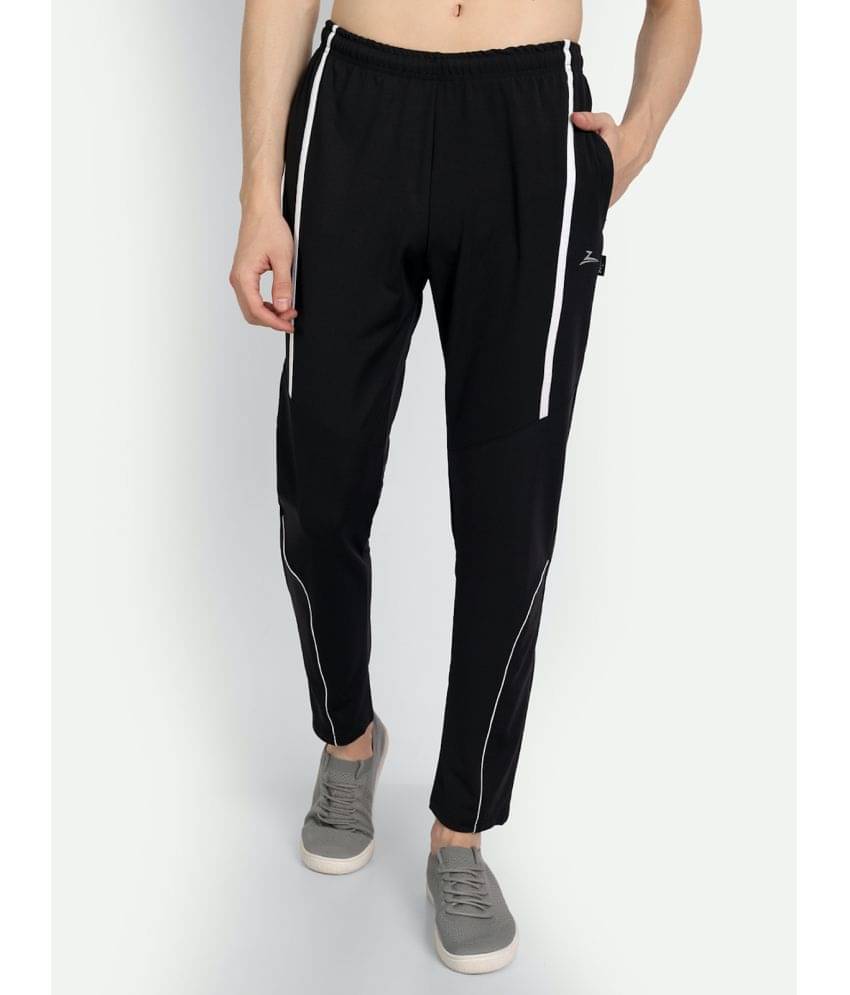 Zeffit - Black Lycra Men's Trackpants ( Pack of 1 ) Zeffit - Black Lycra Men's Trackpants ( Pack of 1 )