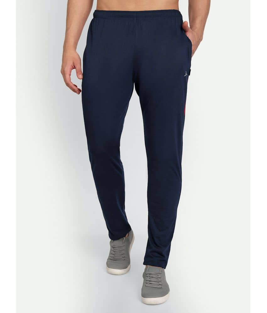 Zeffit - Navy Cotton Blend Men's Trackpants ( Pack of 1 ) - Track Pants | Buy online on ZillyBuy