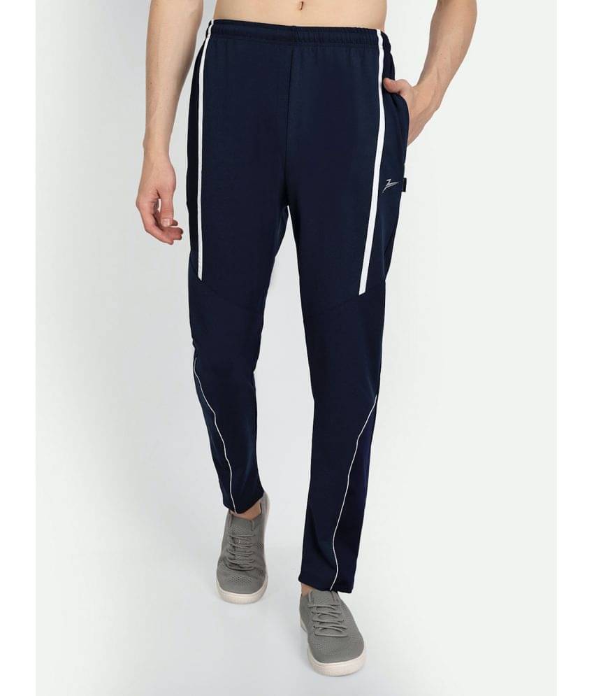 Zeffit - Navy Lycra Men's Trackpants ( Pack of 1 )     			Zeffit - Navy Lycra Men's Trackpants ( Pack of 1 )