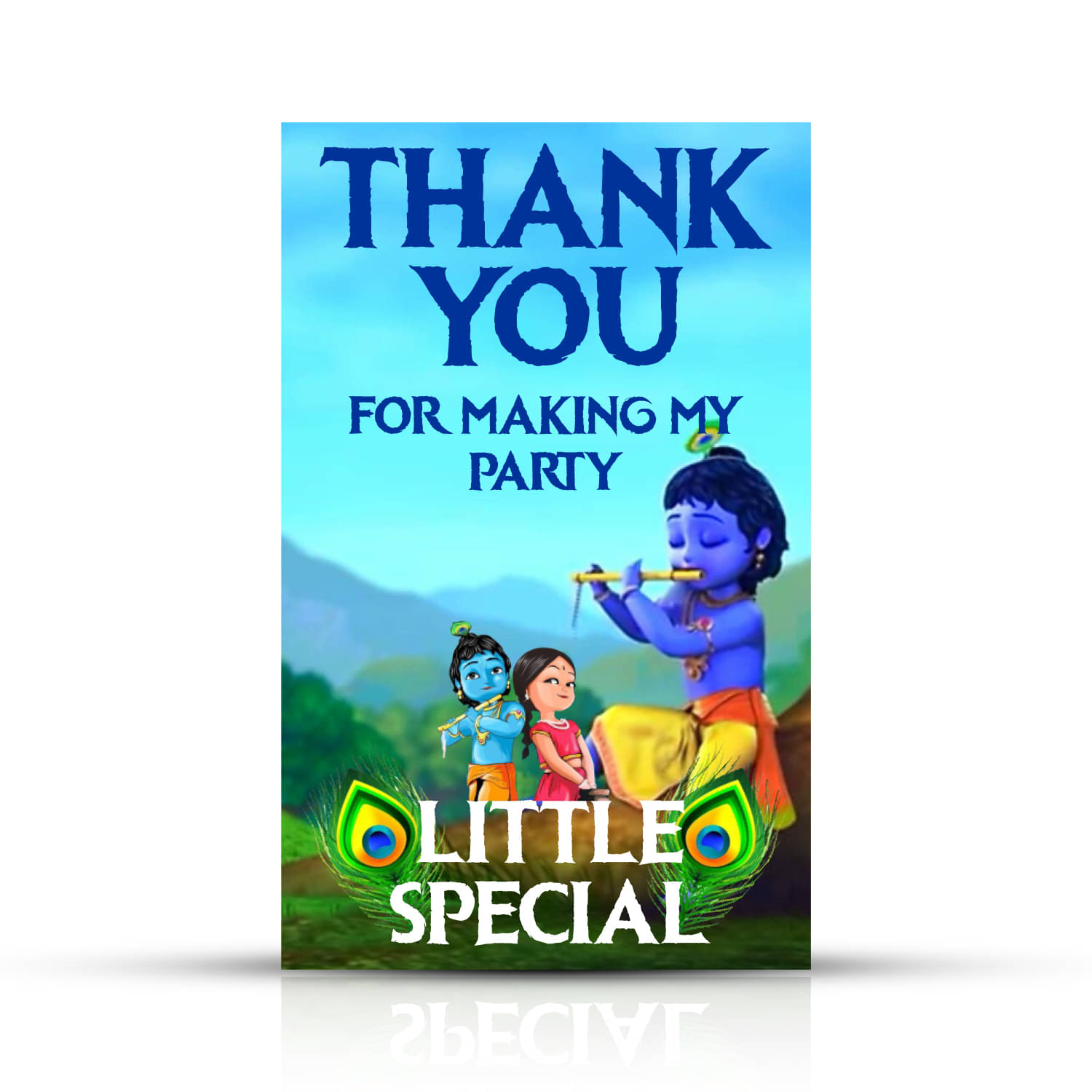     			Zyozi Little Krishna Theme Thank You for Making My Party Little Special Tags for Birthday,Krishna Theme Thank You Label Tags for Birthday, Wedding, Baby Shower, Thanksgiving Favor (Pack of 20)