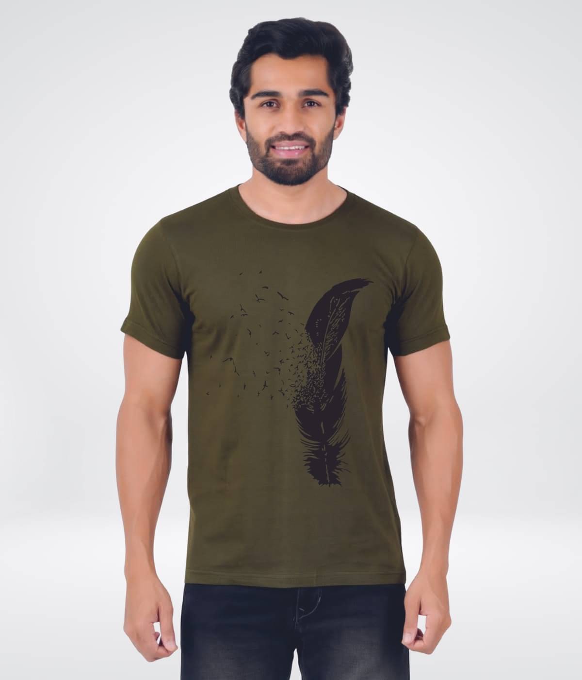     			ferocious Pack of 1 Cotton Regular Fit Men's T-Shirt ( Olive )
