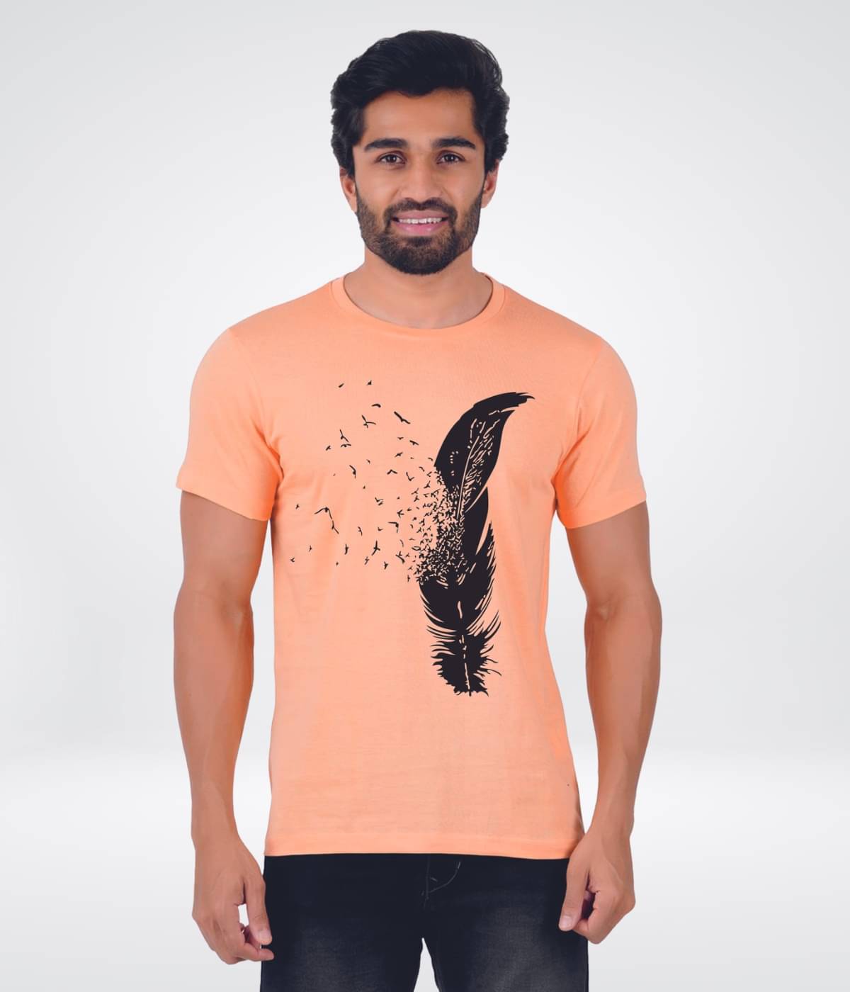 ferocious Pack of 1 Cotton Regular Fit Men's T-Shirt ( Orange ) ferocious Pack of 1 Cotton Regular Fit Men's T-Shirt ( Orange )