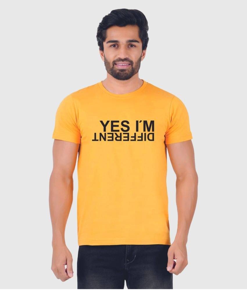     			ferocious Pack of 1 Cotton Regular Fit Men's T-Shirt ( Yellow )