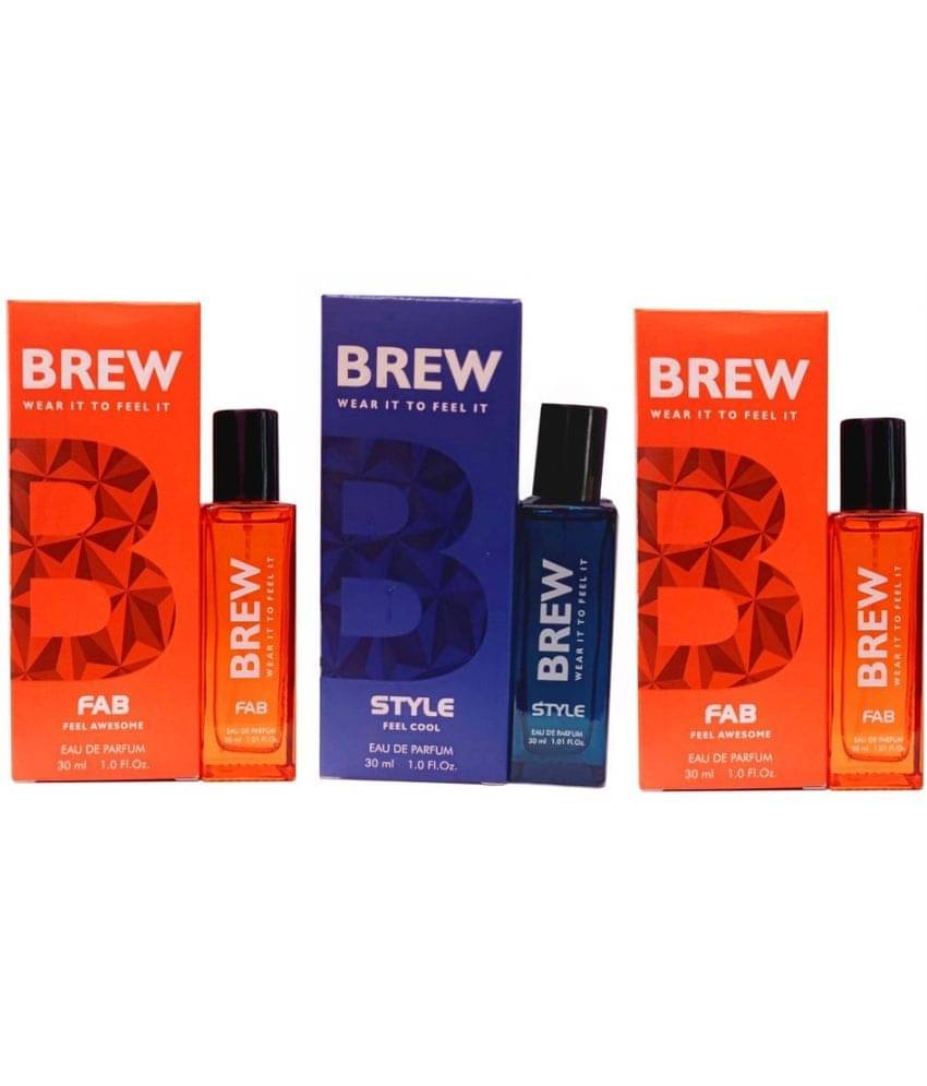     			Brew - 2 FAB 1 STYLE PERFUME 30 ML EACH , PACK OF 3 .` Eau De Parfum (EDP) For Unisex 90 ( Pack of 3 )