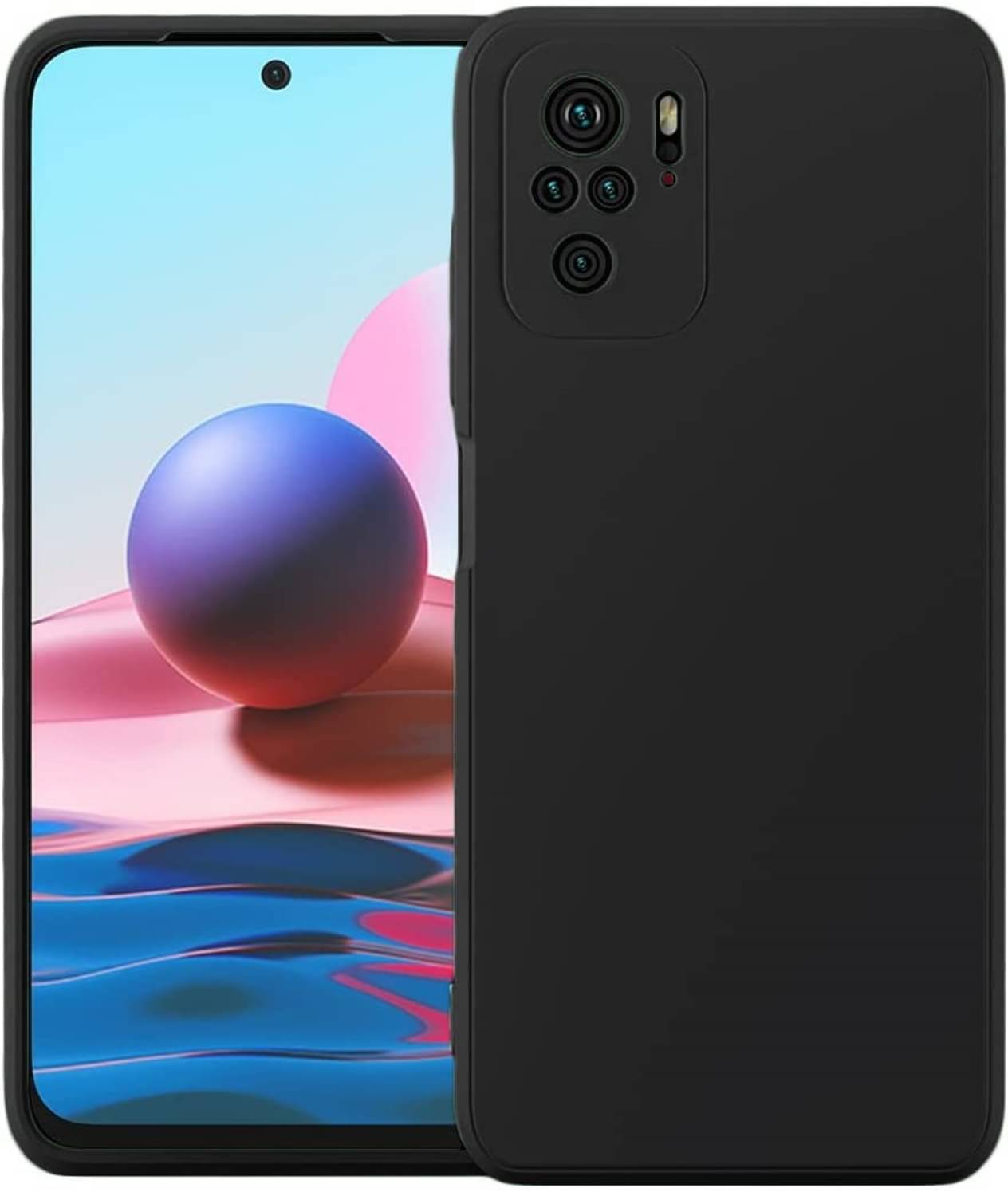 CASE VA - Black Silicon Plain Cases Compatible For Xiaomi Redmi Note 10s ( Pack of 1 ) CASE VA - Black Silicon Plain Cases Compatible For Xiaomi Redmi Note 10s ( Pack of 1 )