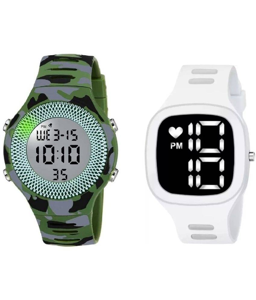     			DECLASSE - Multicolor Resin Digital Men's Watch