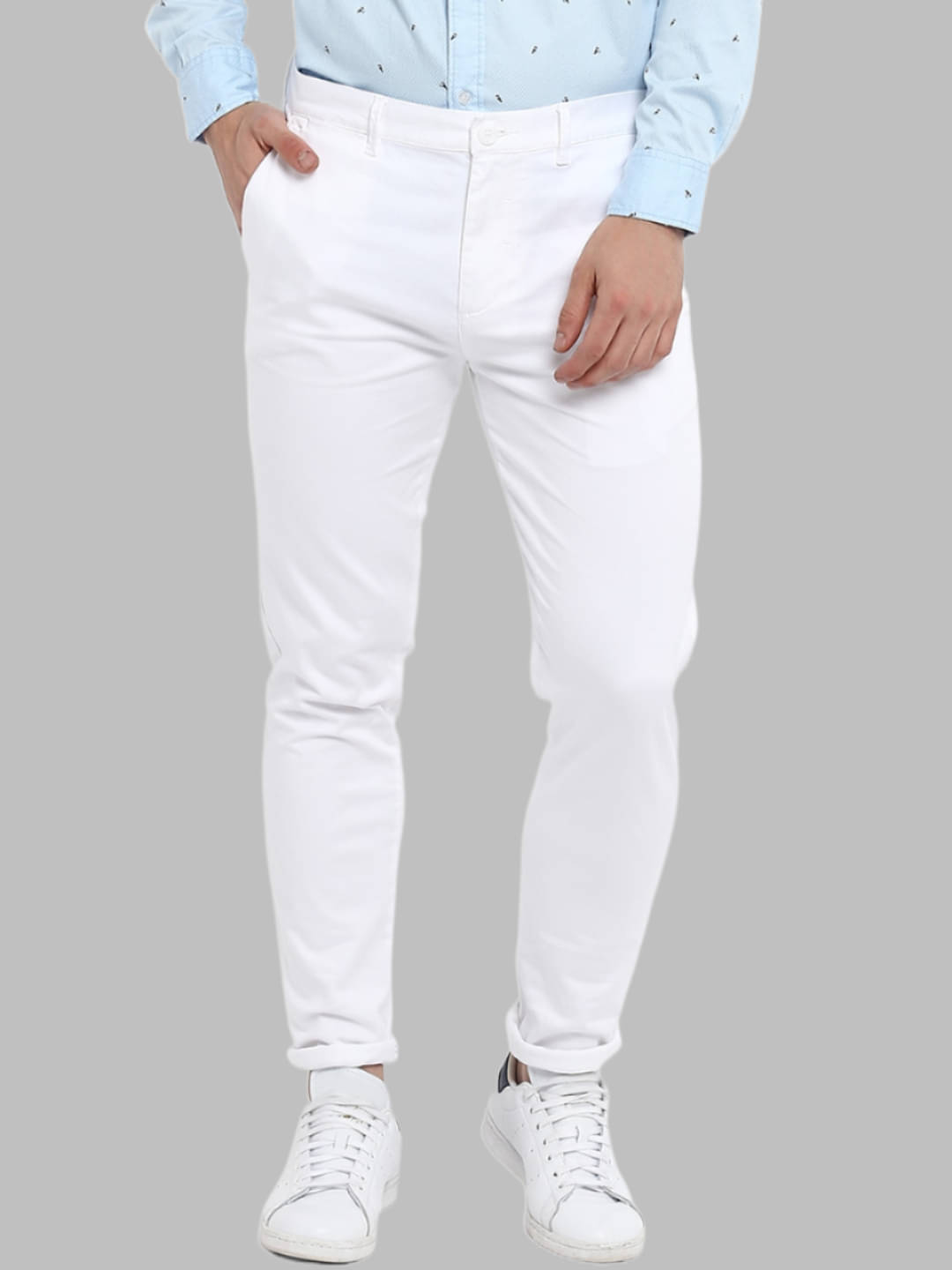     			HALOGEN White Slim Chinos ( Pack of 1 )