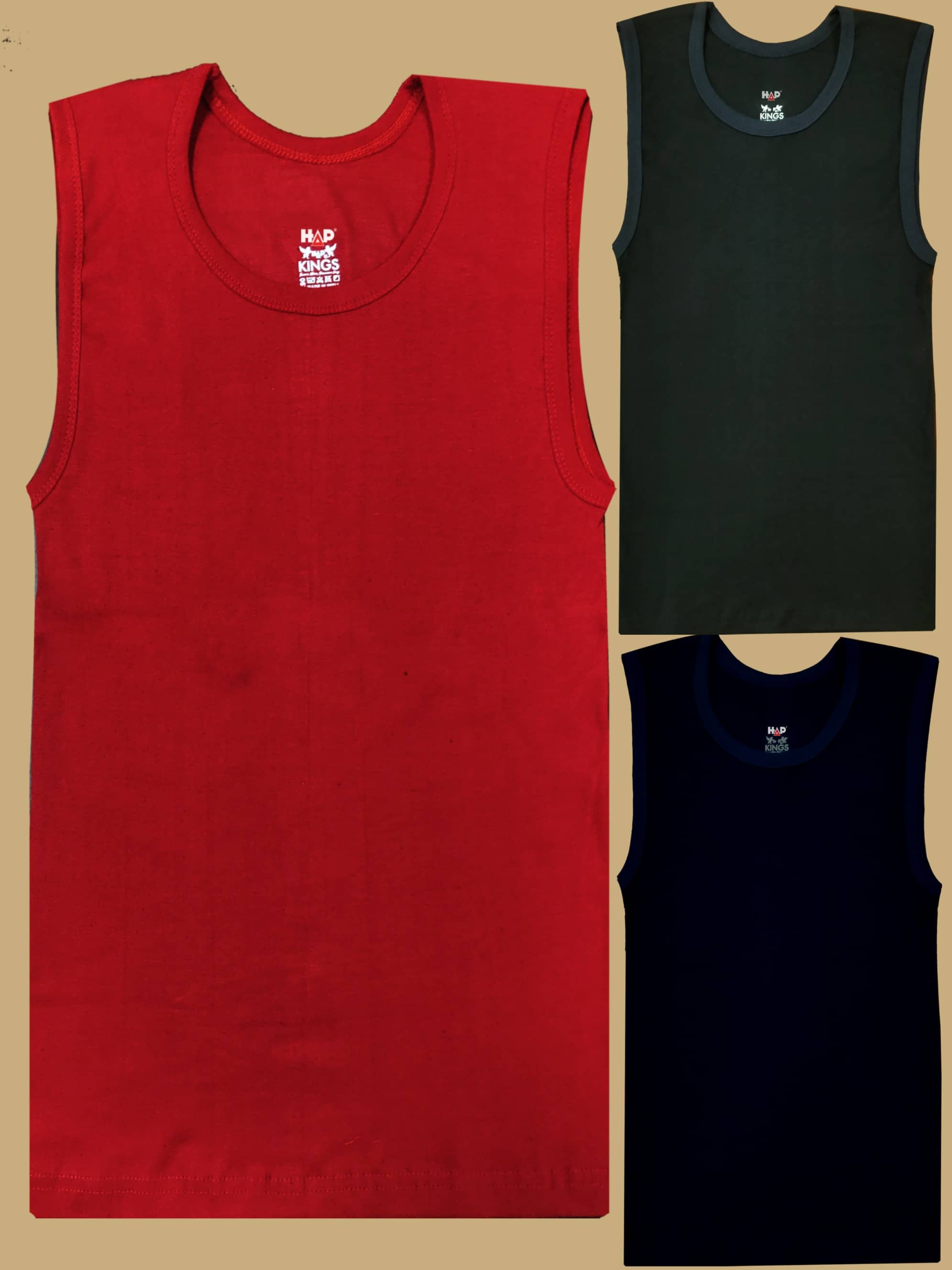 Hap Kings Pack of 3 Boys Cotton ( Multicolor ) - Nightwear & Loungewear | Buy online on ZillyBuy