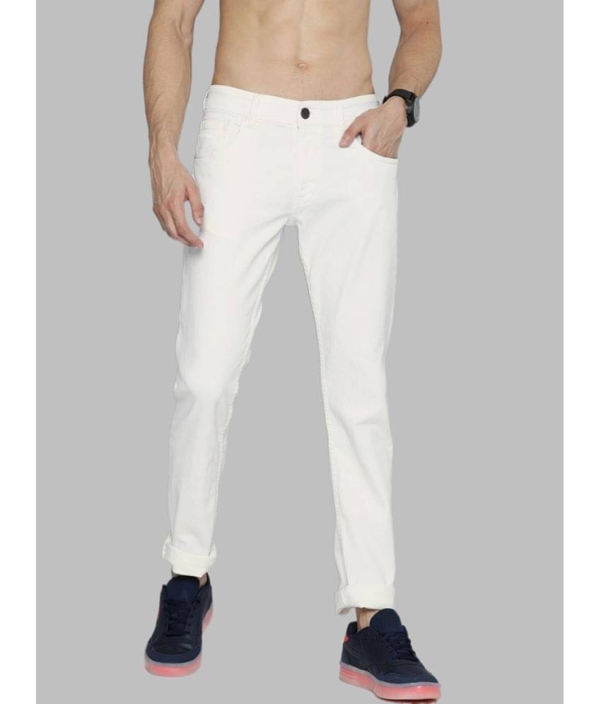 Lawson - White Denim Slim Fit Men's Jeans ( Pack of 1 ) Lawson - White Denim Slim Fit Men's Jeans ( Pack of 1 )