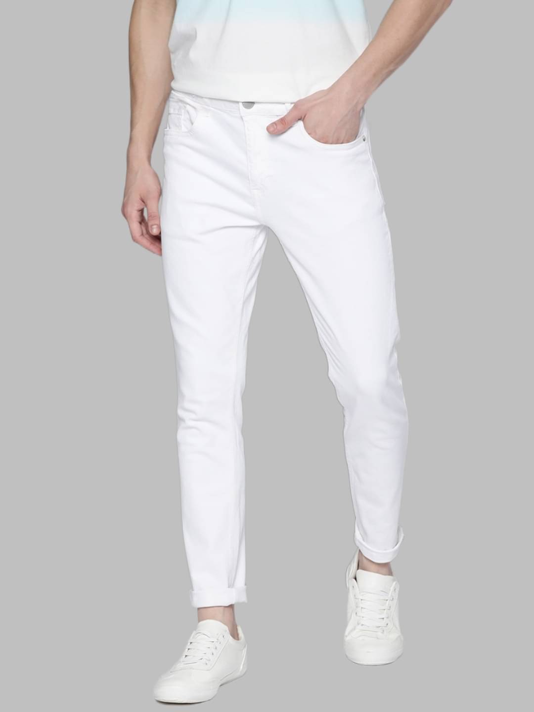 Lawson - White Denim Slim Fit Men's Jeans ( Pack of 1 )     			Lawson - White Denim Slim Fit Men's Jeans ( Pack of 1 )