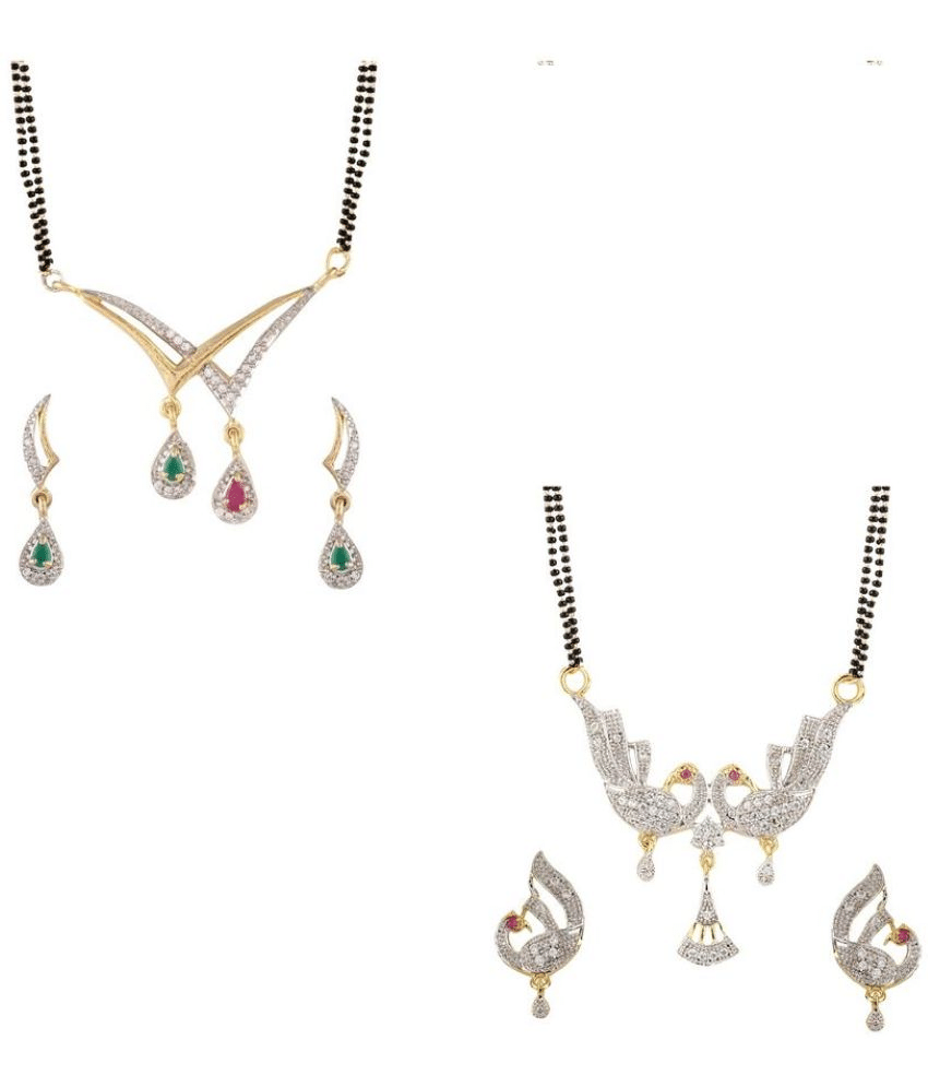 Sunhari Jewels - Multi Color Mangalsutra Set ( Pack of 2 ) Sunhari Jewels - Multi Color Mangalsutra Set ( Pack of 2 )