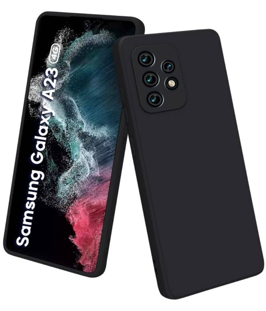 ZAMN - Blue Silicon Plain Cases Compatible For Samsung Galaxy A23 ( Pack of 1 )