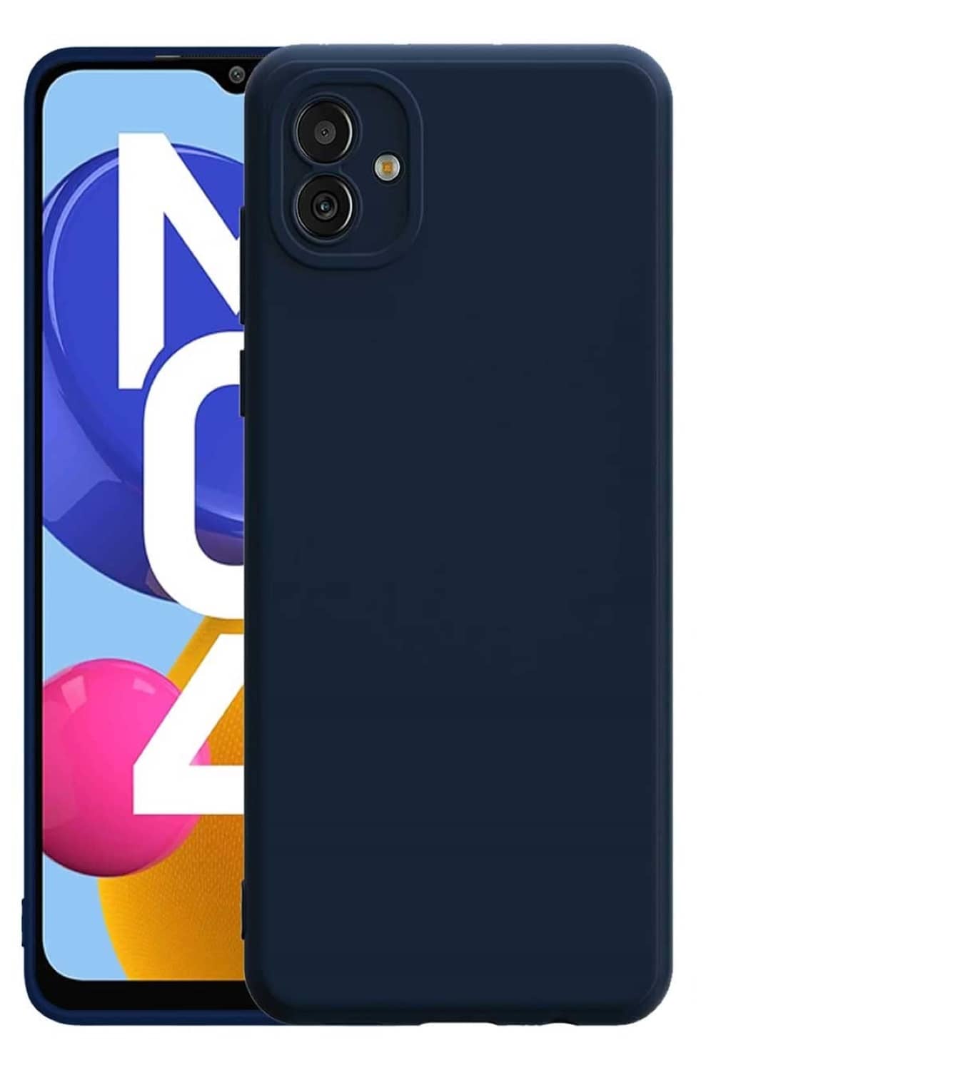 ZAMN - Blue Silicon Plain Cases Compatible For Samsung Galaxy A04e ( Pack of 1 )