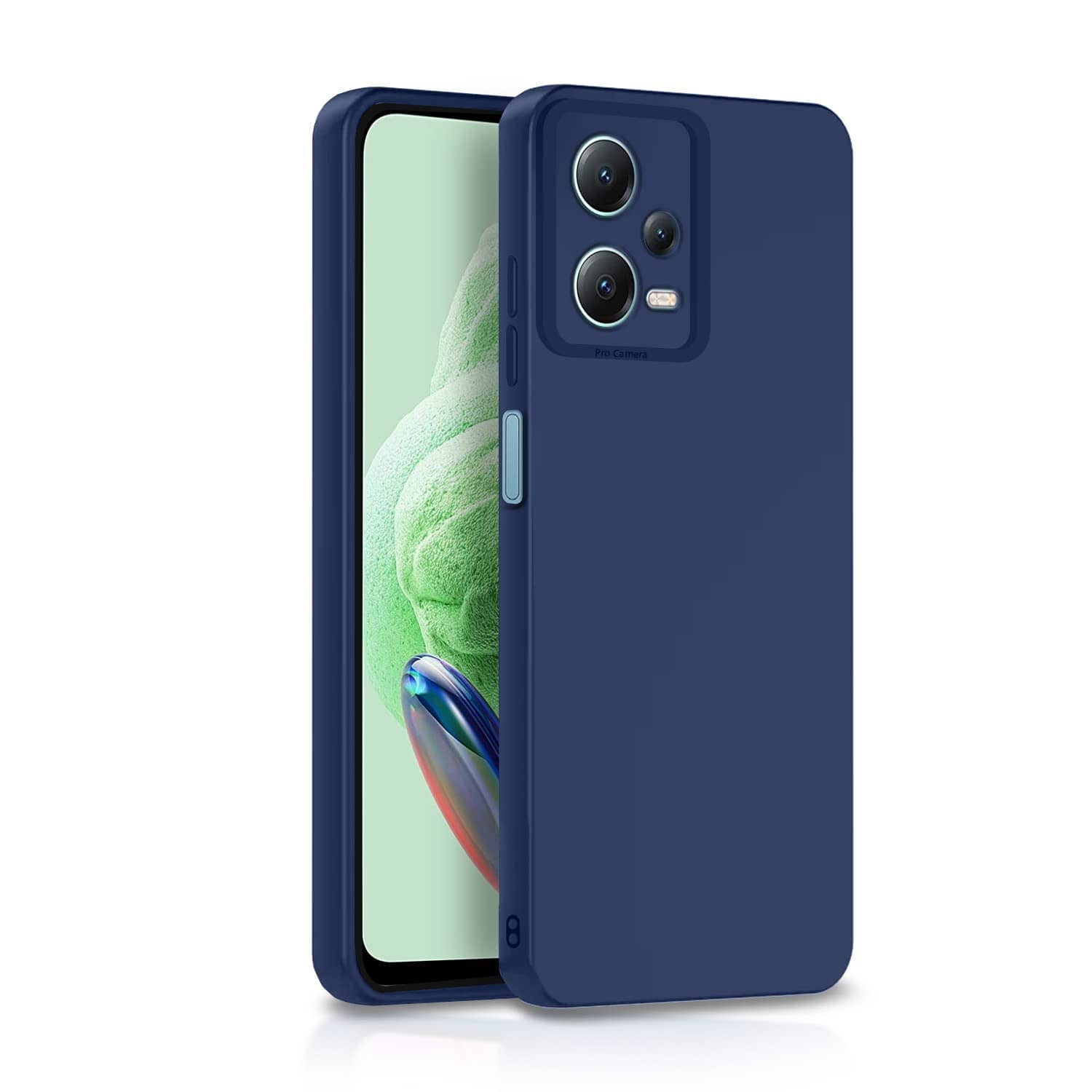 ZAMN - Blue Silicon Plain Cases Compatible For Redmi Note 12 Pro 5G ( Pack of 1 )