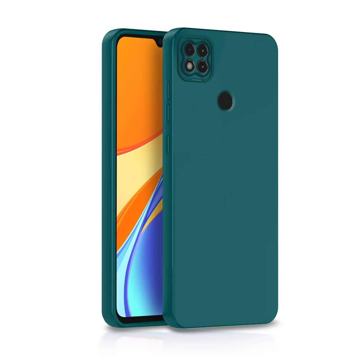ZAMN - Green Silicon Plain Cases Compatible For Poco C31 ( Pack of 1 )