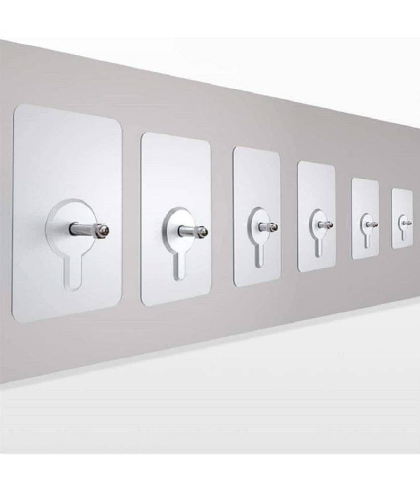 Set of 6 Self-Adhesive Non-Trace Stick Screw Wall Hooks (Not Suitable for painted walls) Set of 6 Self-Adhesive Non-Trace Stick Screw Wall Hooks (Not Suitable for painted walls)