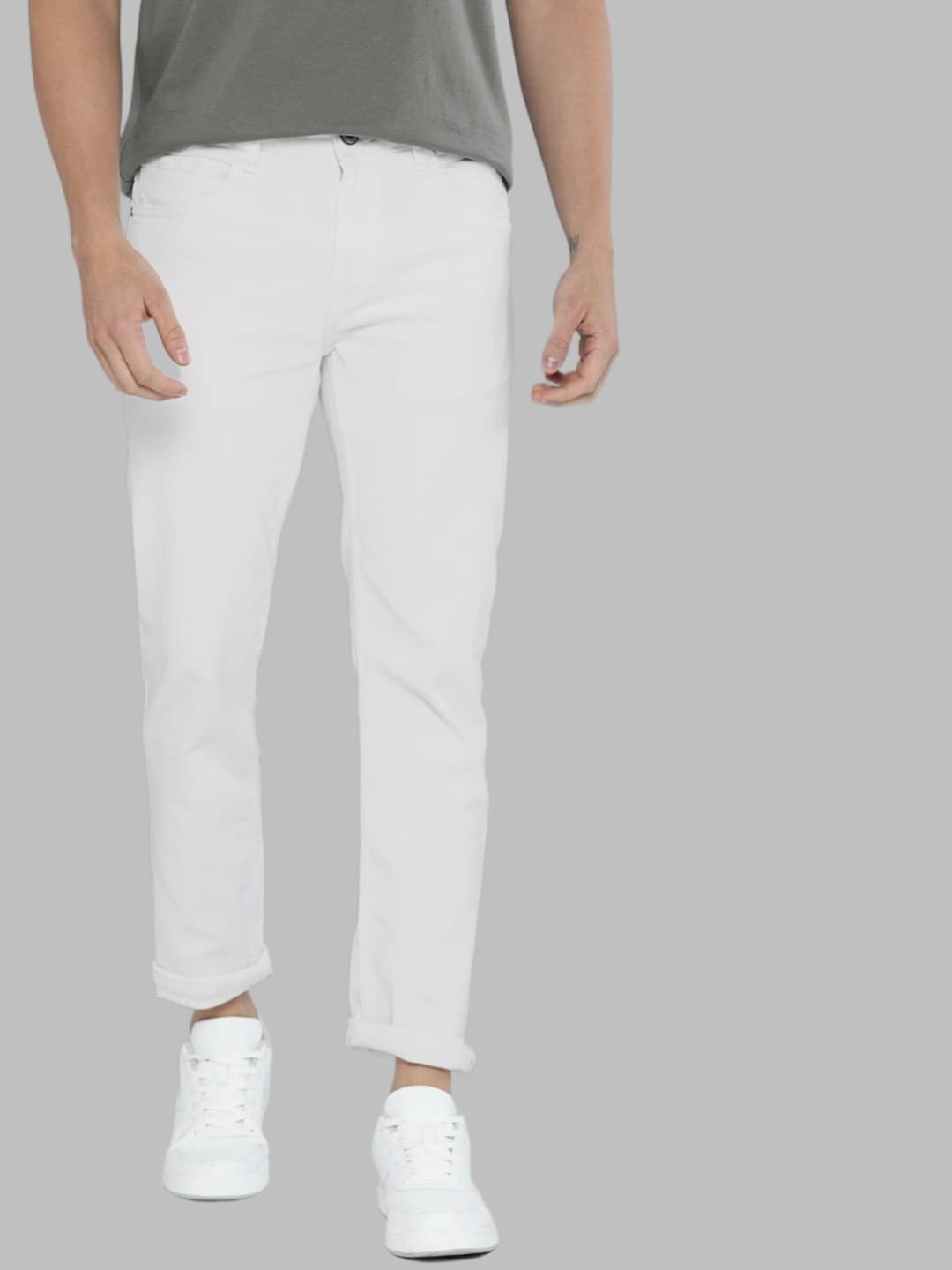 x20 - White Denim Slim Fit Men's Jeans ( Pack of 1 ) x20 - White Denim Slim Fit Men's Jeans ( Pack of 1 )