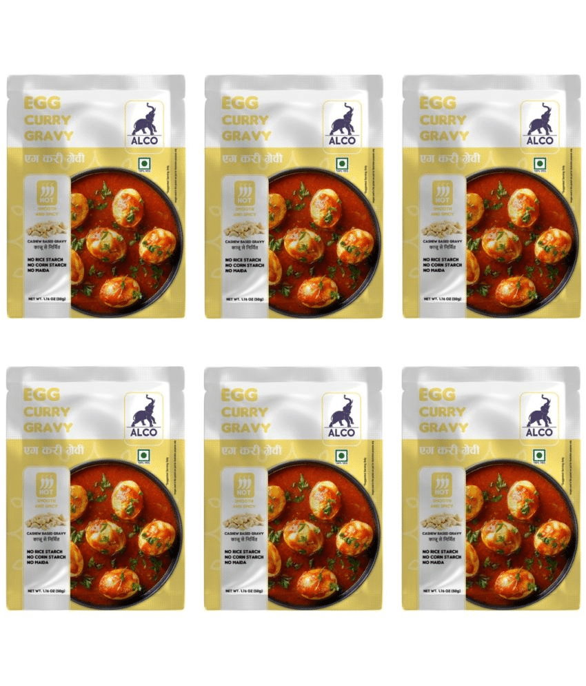 Alco Spices Egg Curry Gravy : Natural & Fresh Instant Gravy Mix (6 x 50gm) 300 gm Alco Spices Egg Curry Gravy : Natural & Fresh Instant Gravy Mix (6 x 50gm) 300 gm