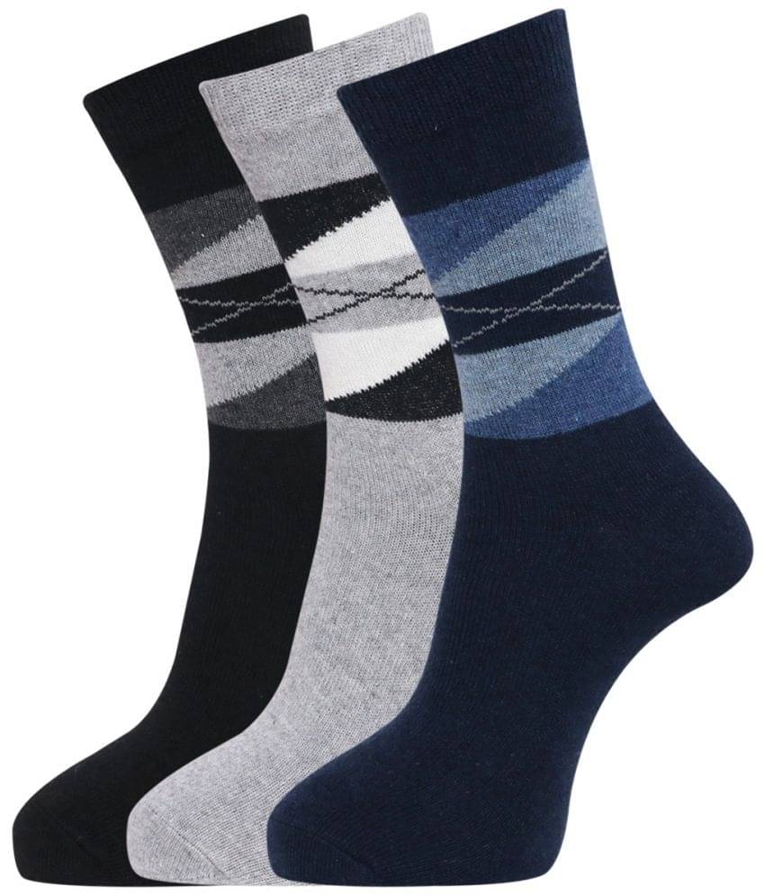Dollar - Woollen Men's Argyle Multicolor Mid Length Socks ( Pack of 3 ) Dollar - Woollen Men's Argyle Multicolor Mid Length Socks ( Pack of 3 )