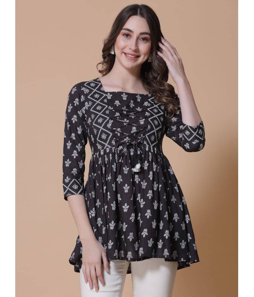     			GOD BLESS - Black Rayon Women's A-Line Top ( Pack of 1 )