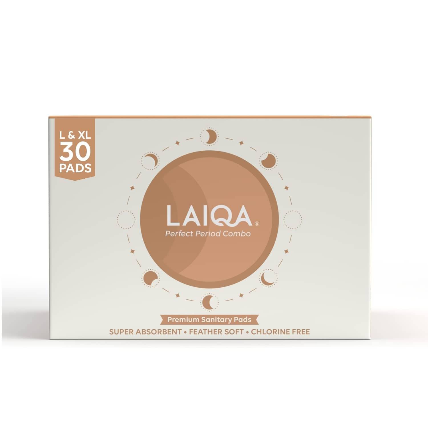 LAIQA Ultra Soft Day & Night Sanitary Pads for Women-Comfy Pack 20 HF + 10 MF + 6 Pantyliner With 100% Biodegradable Disposal Bags LAIQA Ultra Soft Day & Night Sanitary Pads for Women-Comfy Pack 20 HF + 10 MF + 6 Pantyliner With 100% Biodegradable Disposal Bags