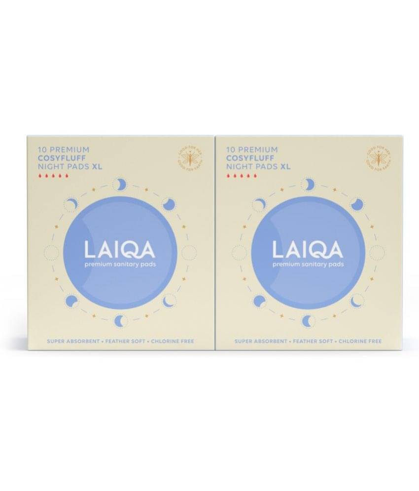 LAIQA Ultra Soft Heavy Flow Sanitary Pads For Women - 20XL Pads + 4 Pantyliner| Rash Free | With 100% biodegradable disposal bags LAIQA Ultra Soft Heavy Flow Sanitary Pads For Women - 20XL Pads + 4 Pantyliner| Rash Free | With 100% biodegradable disposal bags